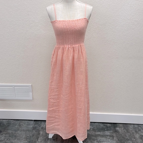 KOJOOIN Women's High Waist Smocked Tunic Maxi Dress - Long Sleeve Ruffle Dress - View #7